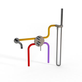 Душевой комплект Paini Cox 78CRSET26911BATH с ручным душем хром